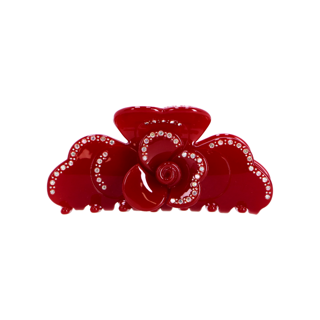 CARMINE ROSE CLAW CLIP